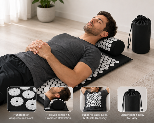 Acupressure Mat and Pillow Set